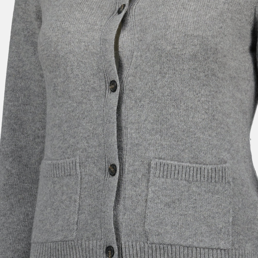 MM6 cardigan, wool cardigan, grey cardigan, Fall-Winter 2025, women's fashion