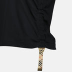 Burberry T-shirt, black cotton T-shirt, embroidered logo shirt, Festival T-shirt, casual wear