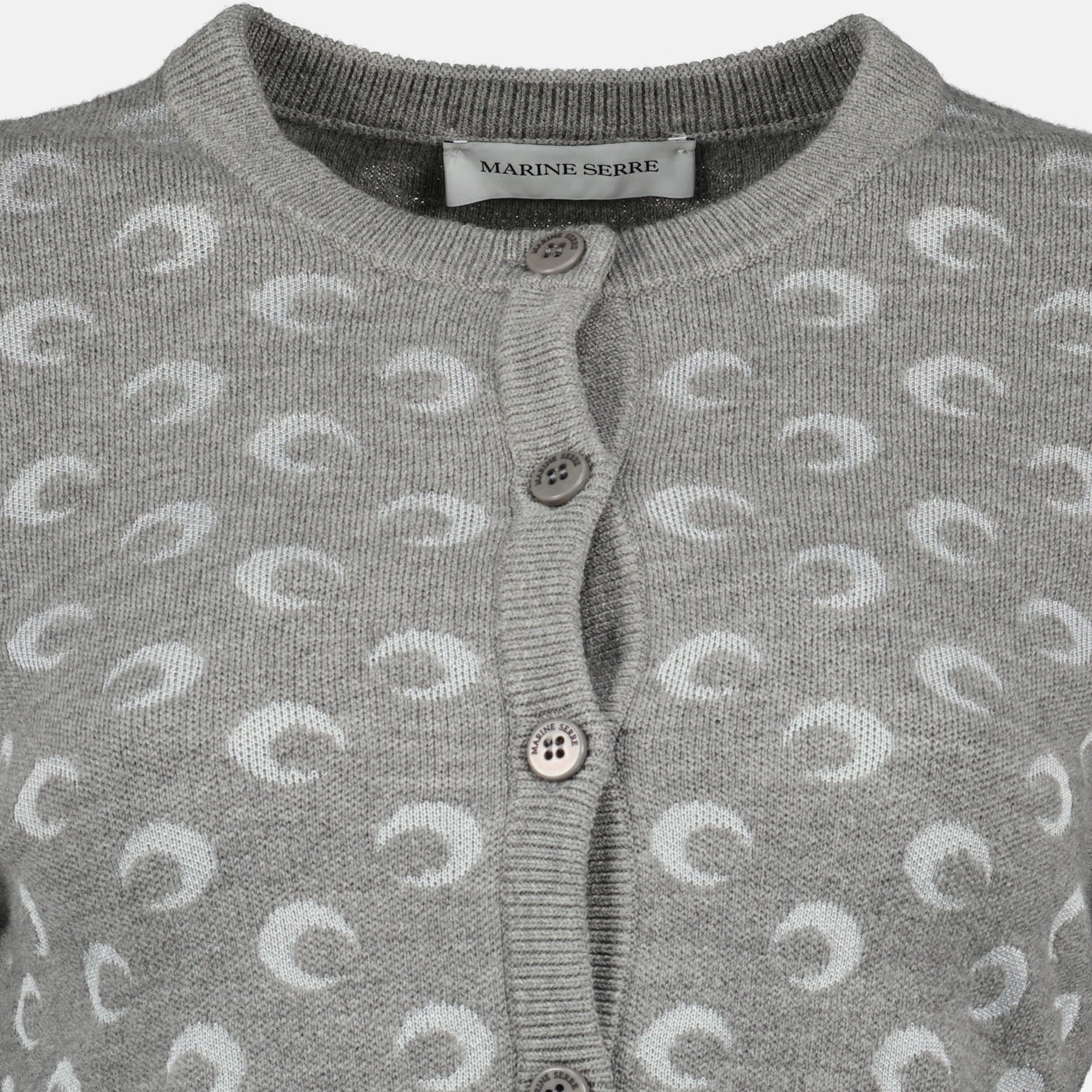 Moon cardigan, Marine Serre cardigan, autumn winter fashion, wool cardigan, timeless knitwear