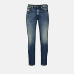 Diesel D-strukt Logo-patch Slim-fit Stretch-denim Jeans In 1 Diesel D-strukt Logo-patch Slim-fit Stretch-denim Jeans In 1