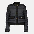Image de la doudoune courte Juju noire de Moncler pour femmes - Saison Printemps-Été 2026 - Vue de face