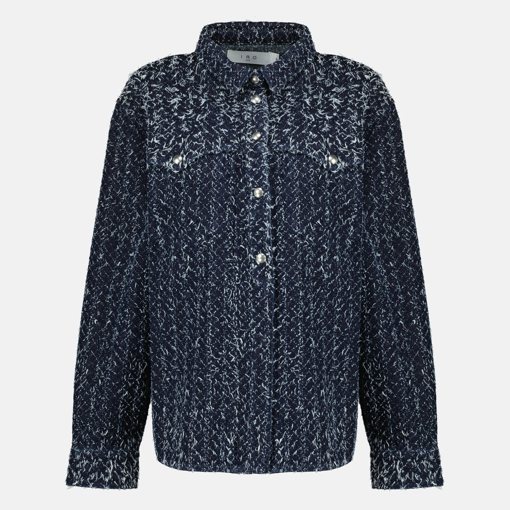 Denim Boucle Oversized Shirt