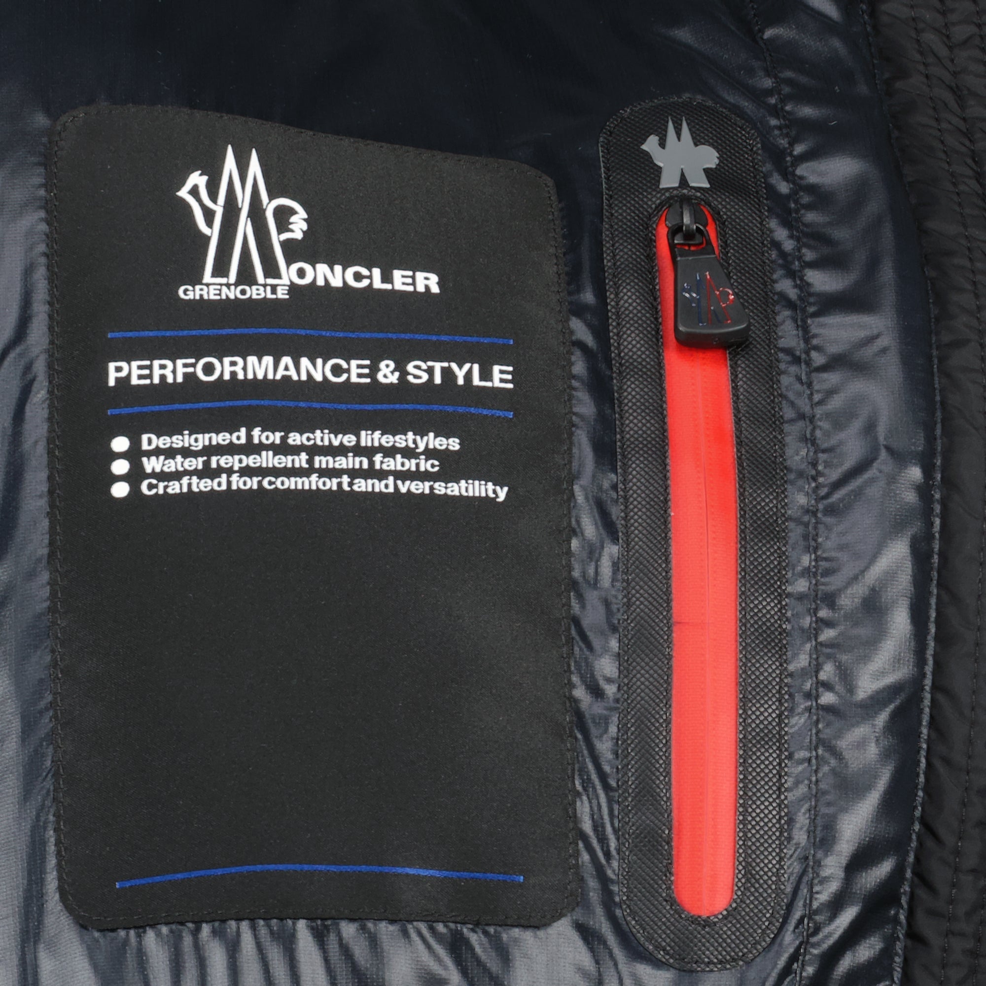 Moncler Grenoble cardigan, black zip cardigan, Autumn-Winter collection, women's fashion, high-end outerwear