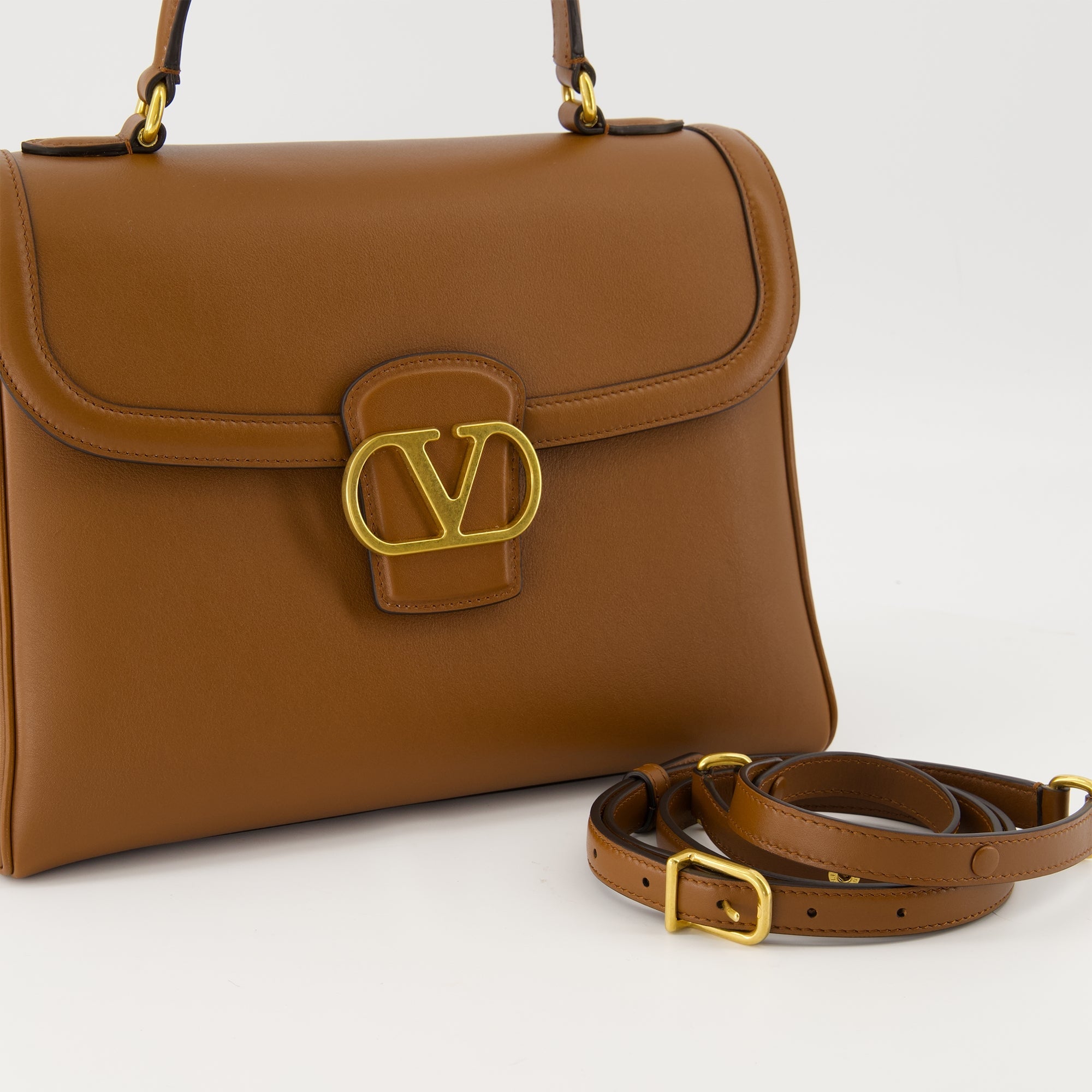 Valentino bag, brown leather bag, designer accessories, fashion handbag, luxury handbag