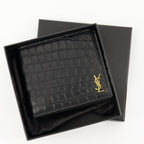 wallet, crocodile embossed, calfskin wallet, luxury accessories, designer wallet