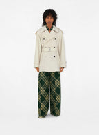 Burberry trench coat, cream short trench, luxury outerwear, designer trench, elegant coat