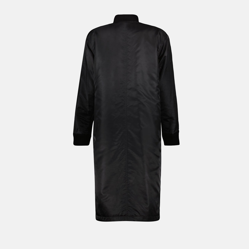 Image d'une veste bomber réversible verte et noire de Mm6 pour femmes - Saison Automne-Hiver 2024 - Vue de détail 5