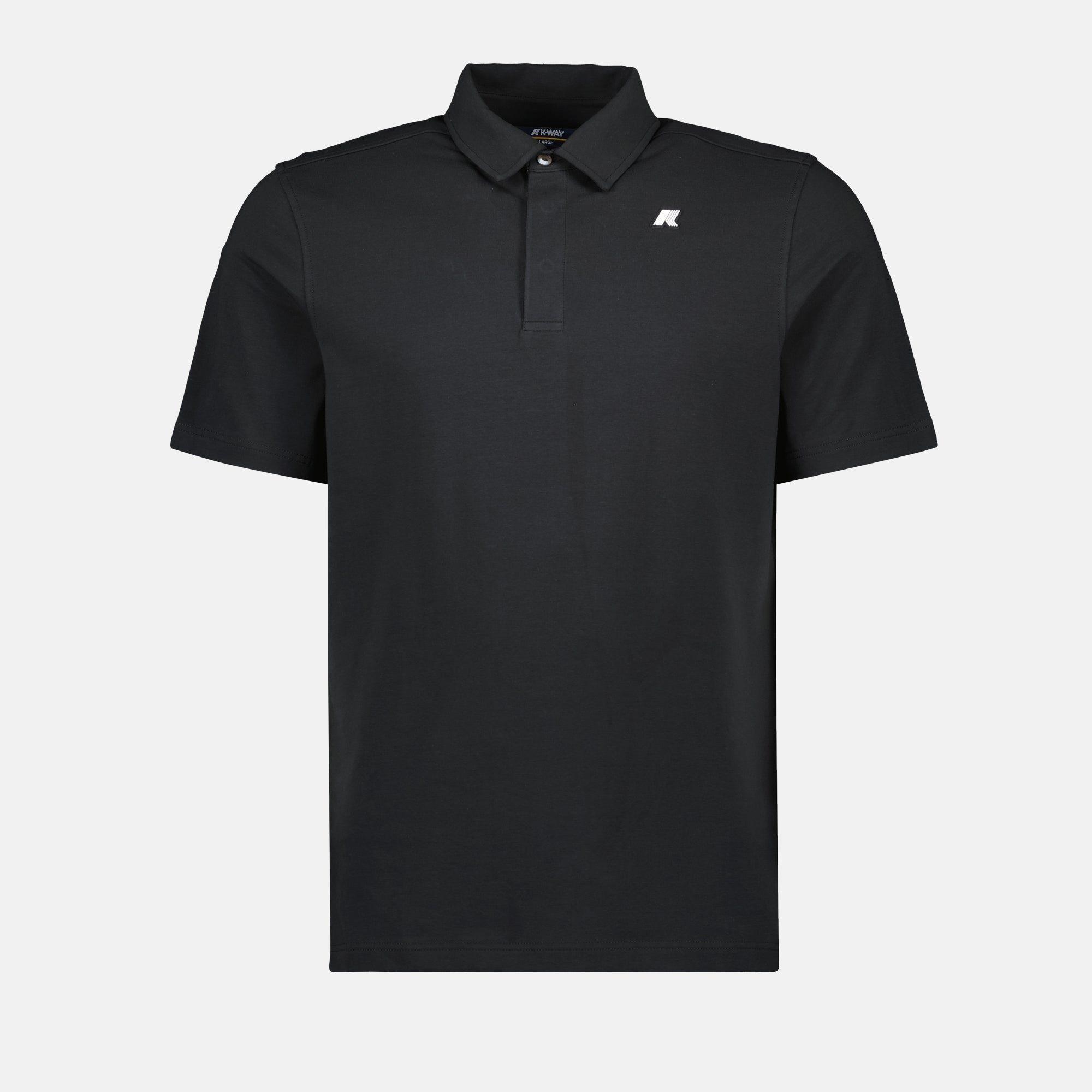Polo Vincelle, K-Way polo, classic polo shirt, black polo, jersey cotton shirt