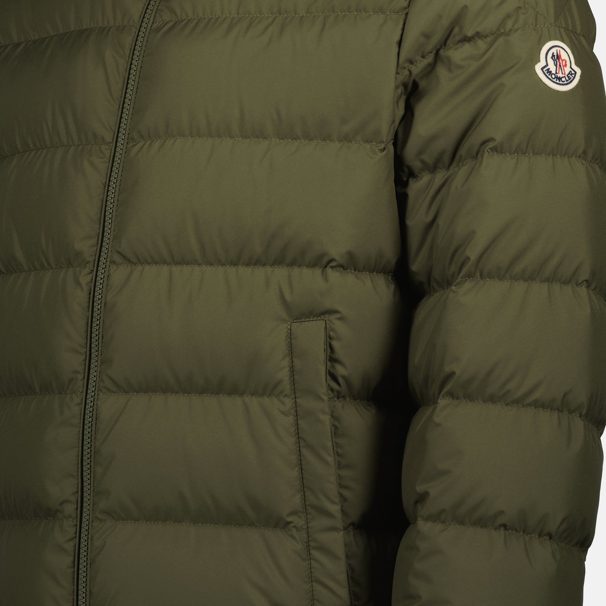 Image of Baudinet Kaki Down Jacket by Moncler for Men - Season Autumn-Winter 2025 - Detail View 5