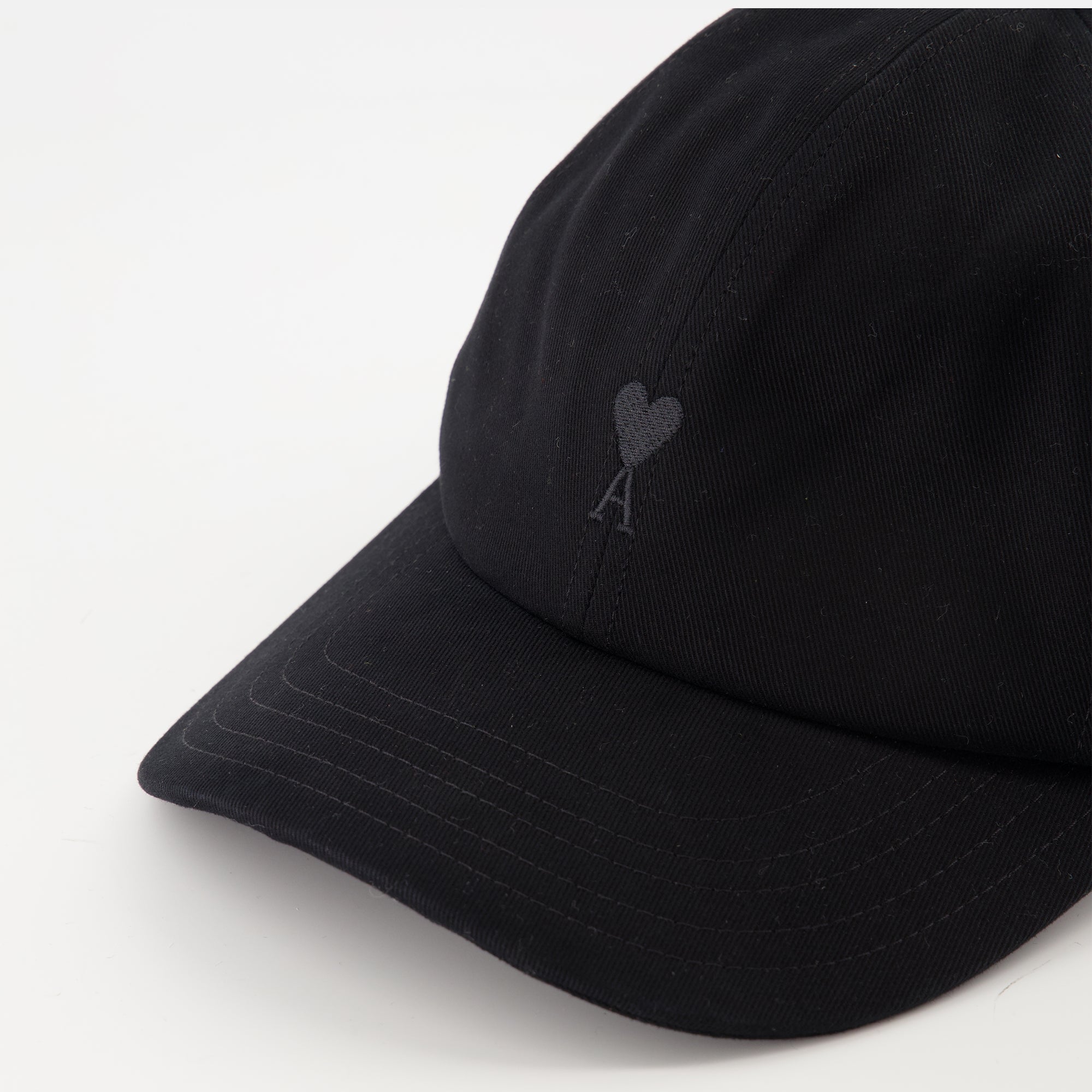 Ami Paris cap, black cap, unisex accessory, cotton cap, adjustable cap