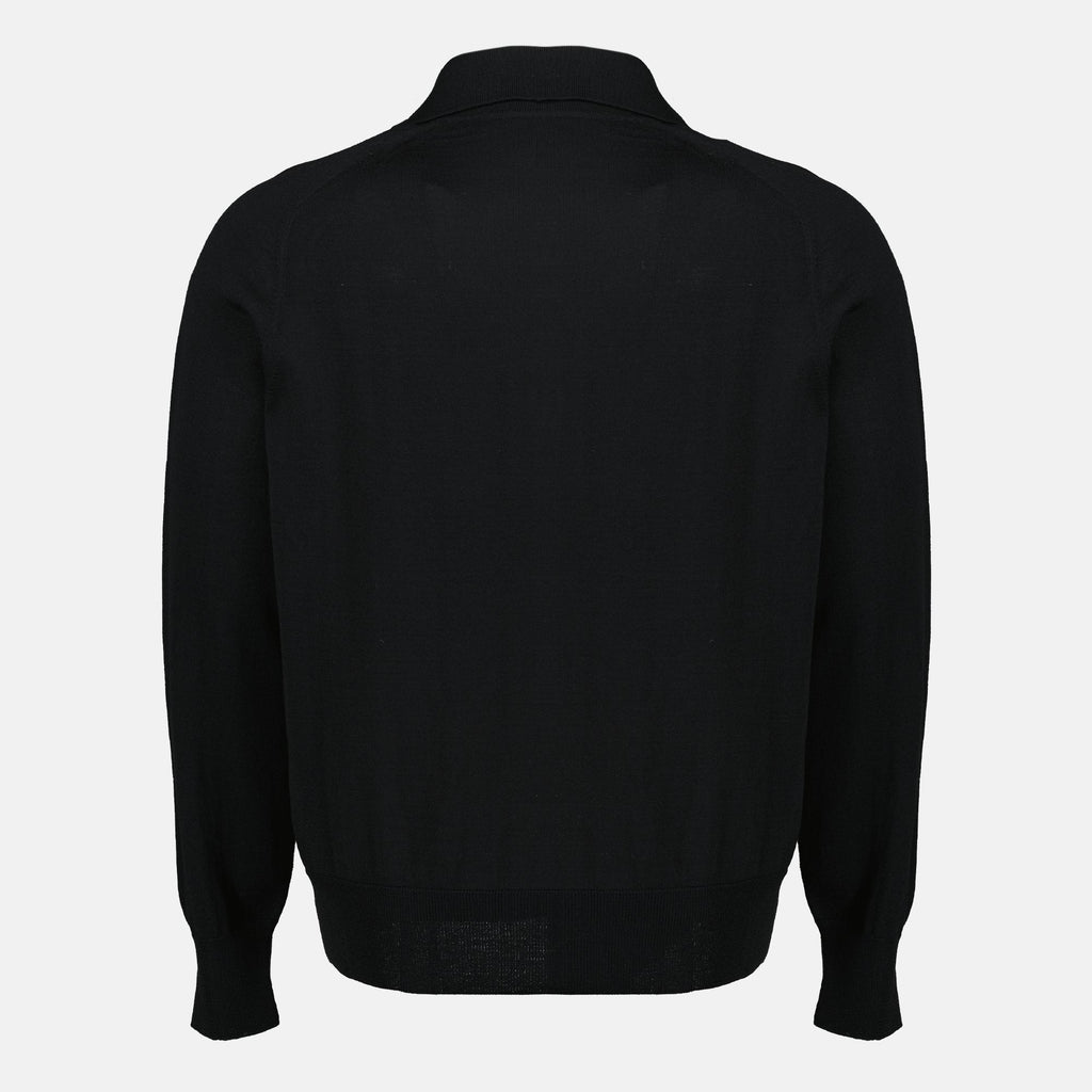 Black Wool Cardigan