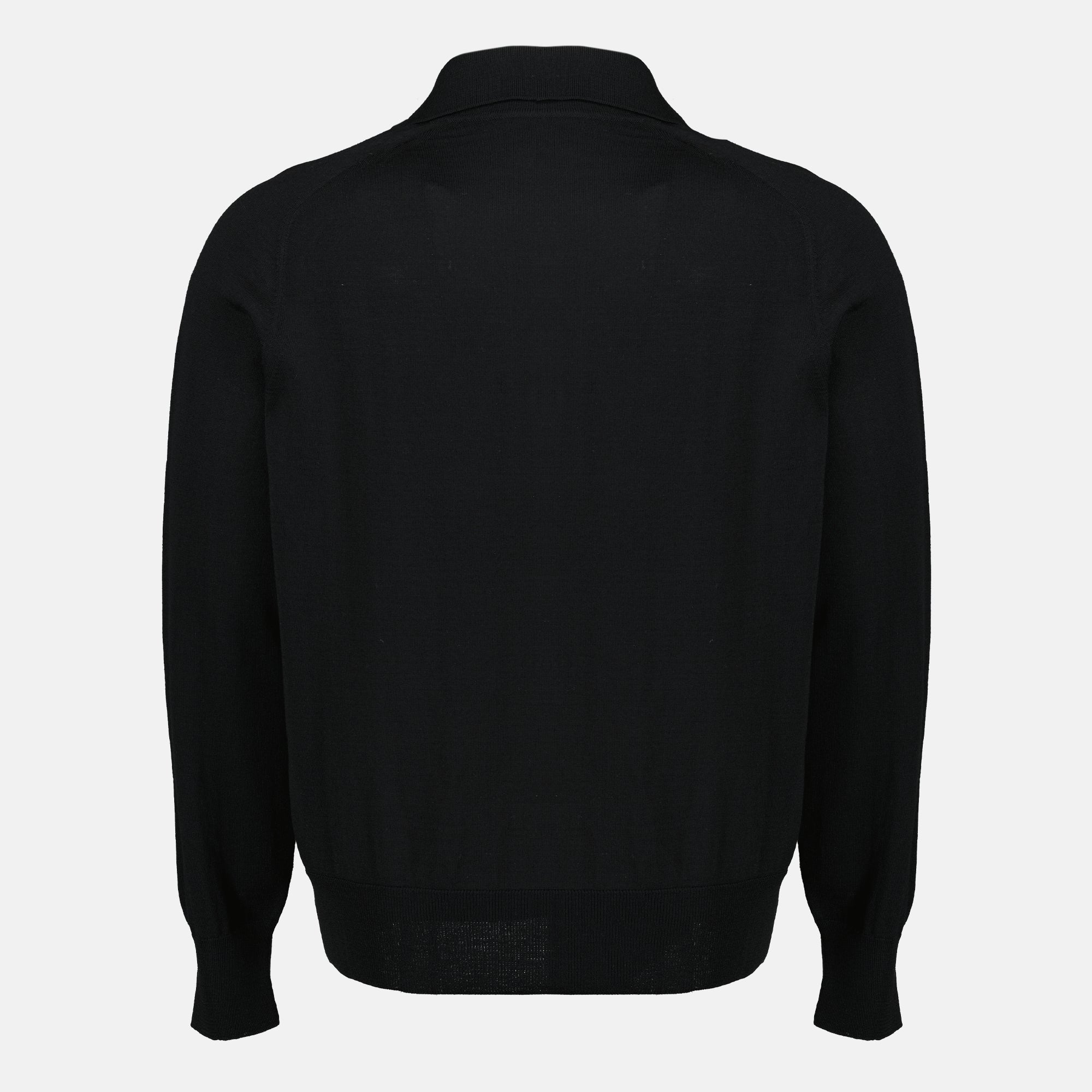 Black Wool Cardigan