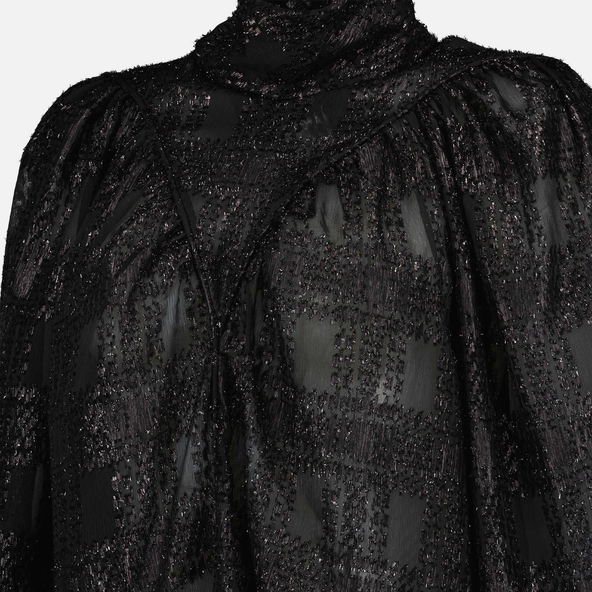 metallic top, Iro clothing, autumn winter fashion, long sleeve top, lurex fabric