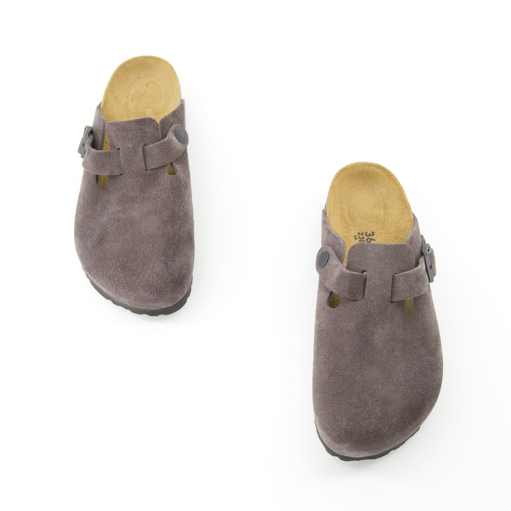 Image des mules Boston de Birkenstock pour femmes - Saison Printemps-Été 2025 - Vue de dessus de la paire