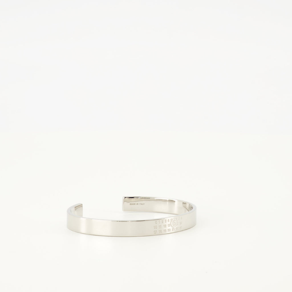 Imagen de la pulsera numérica de plata de Mm6 para mujeres - Temporada Primavera-Verano 2026 - Vista detallada 1