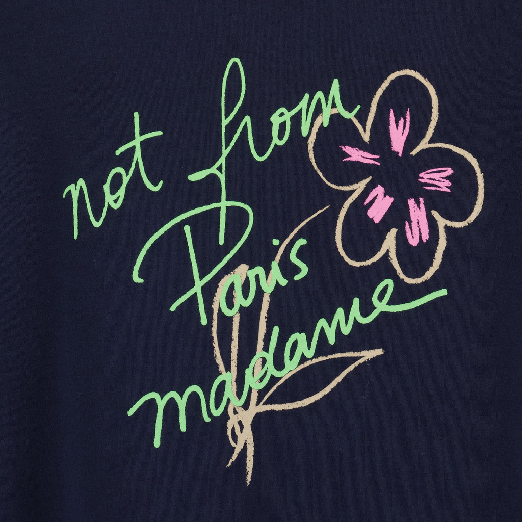 t-shirt, blue navy t-shirt, cotton jersey t-shirt, embroidered logo, casual wear