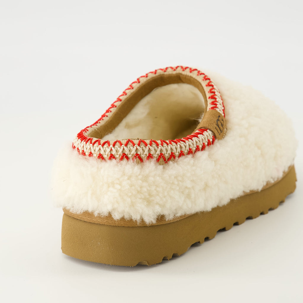 Ugg Mules, Curly Sheepskin Shoes, Autumn Winter Footwear, Comfortable Slip-On Mules, UGGplush Footbed
