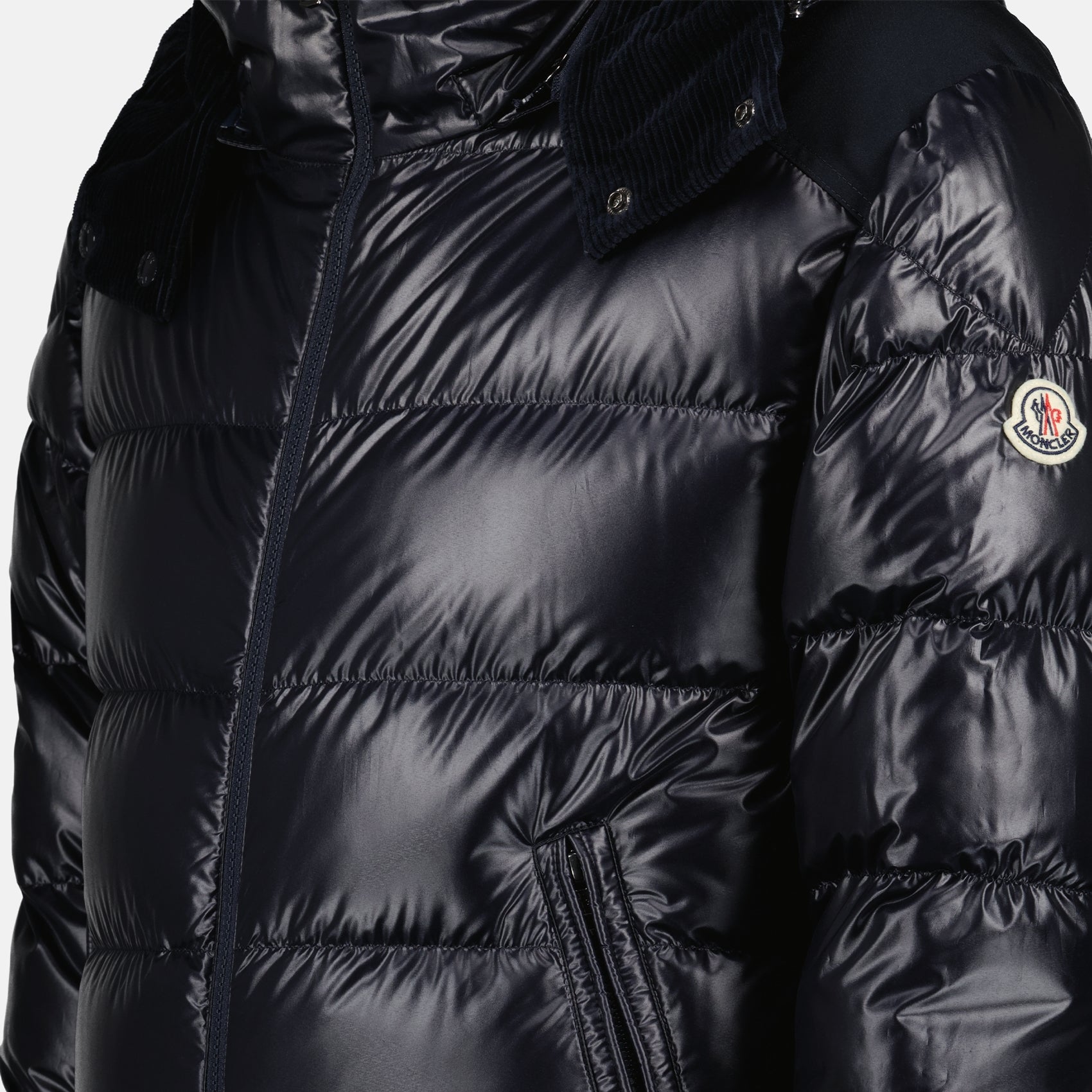 Veste Réversible Bleue Marine avec Logo Moncler