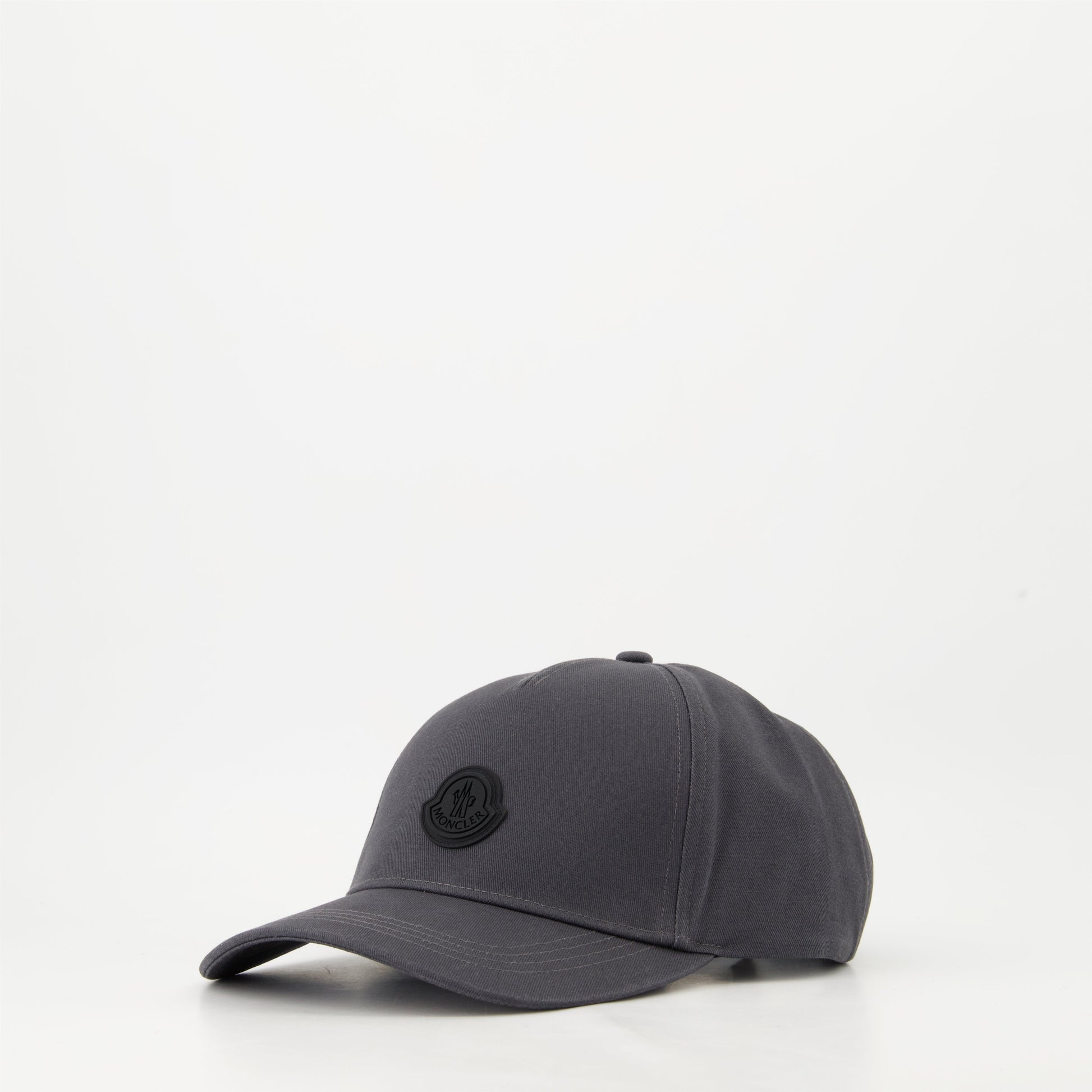 Grey Logo Cap, Moncler, Luxury Accessories, Autumn-Winter 2024, Cotton Cap