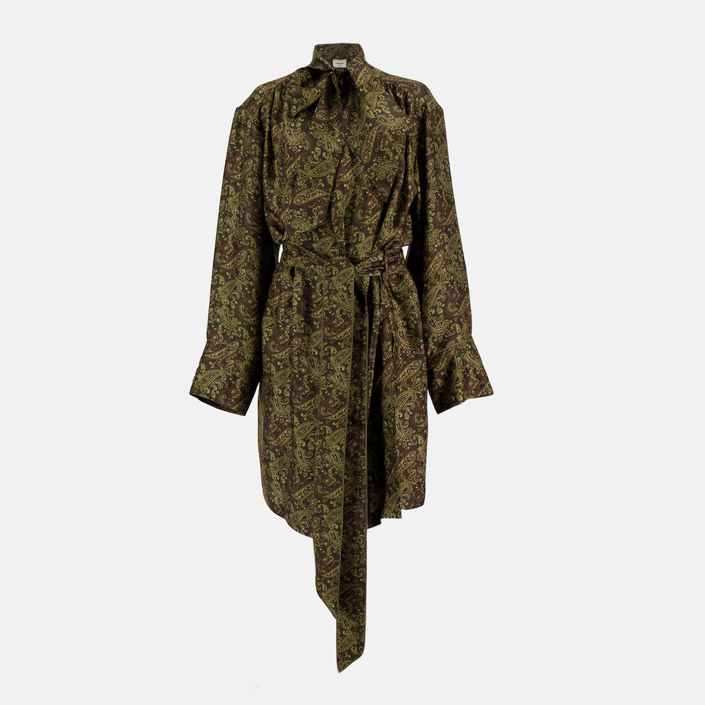 robe lavalliere en soie saint laurent women 15228130427260
