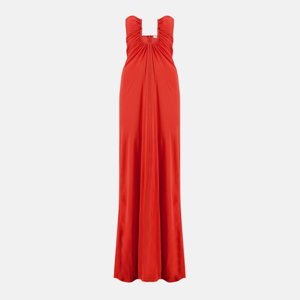 Image of Orange Arqué Strapless Dress by Christopher Esber for Women - Season Spring-Summer 2026 - Front View