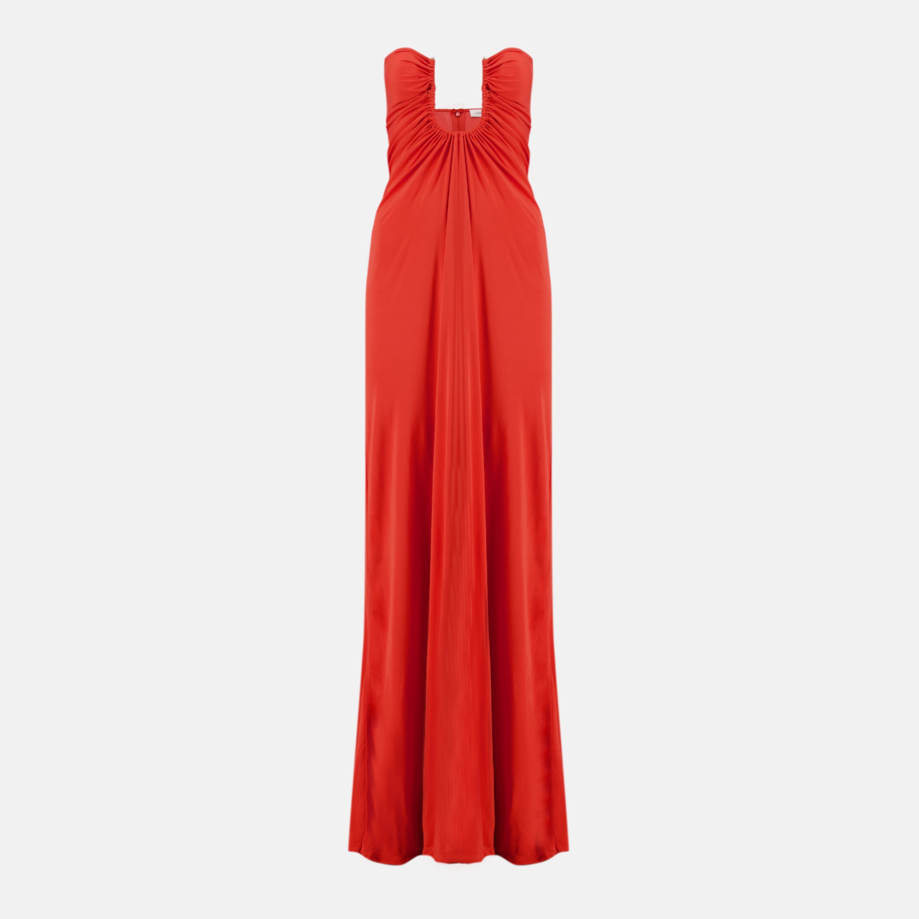 Image of Orange Arqué Strapless Dress by Christopher Esber for Women - Season Spring-Summer 2026 - Front View