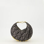 Image of Fendi Denim FF Mini Sac by Fendi for Women - Season Autumn-Winter 2025 - Detail View 1