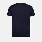 Moncler T-shirt, navy logo tee, cotton t-shirt, men's designer tops, Fall-Winter 2024 fashion