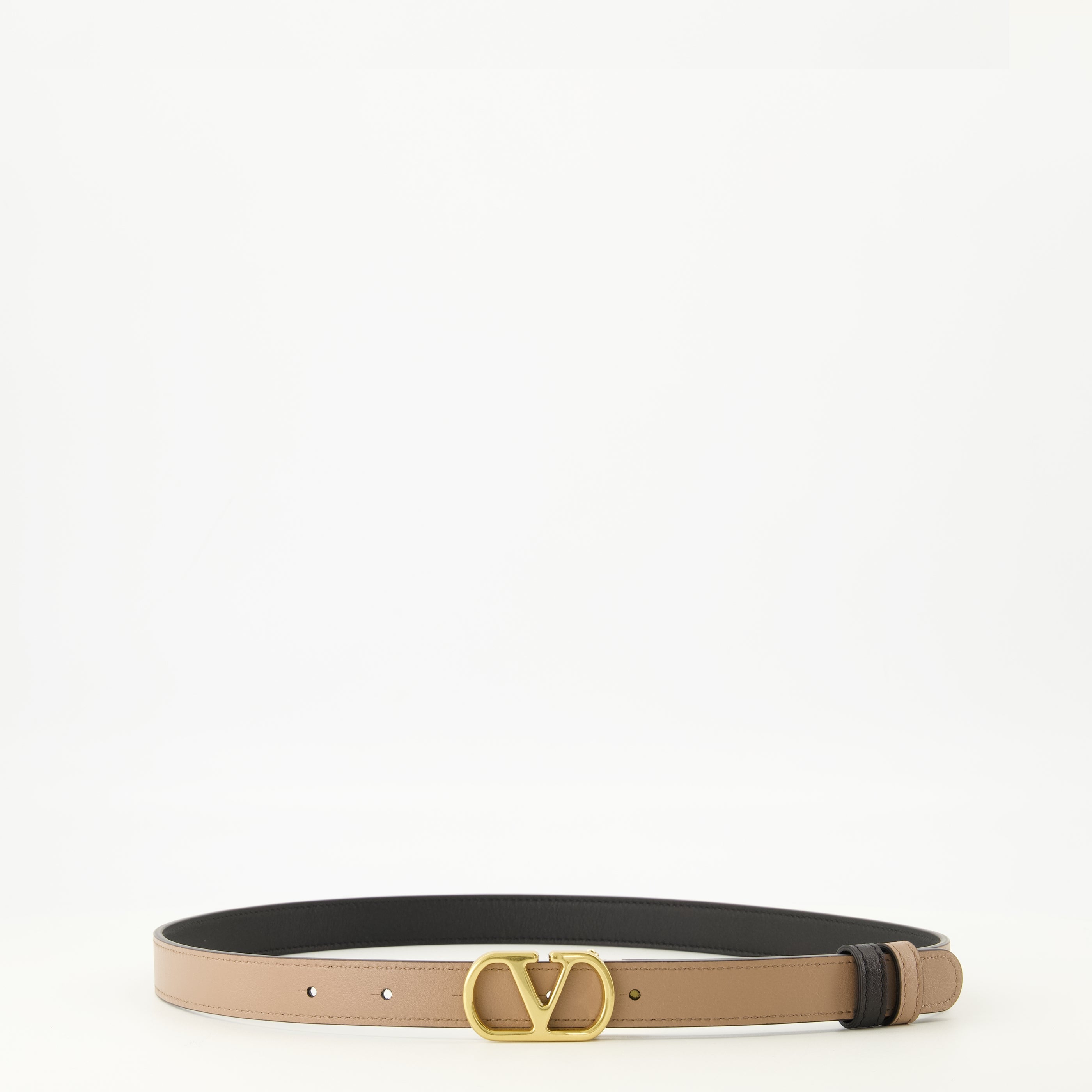 Cintura Reversibile Vlogo Beije e Nera 20 mm