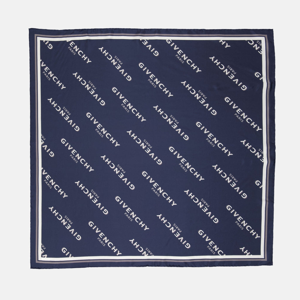 givenchy shadow blue marine silk scarf we in style givenchy women 15468878299516