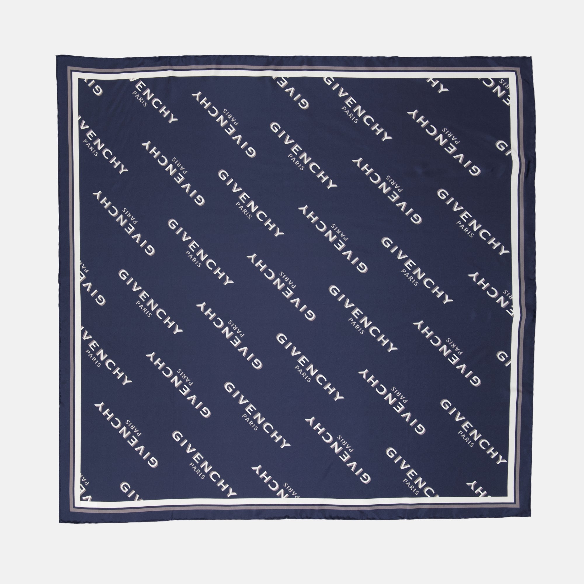 givenchy shadow blue marine silk scarf we in style givenchy women 15468878299516