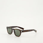 Image de lunettes de soleil en écaille de tortue de Saint Laurent pour unisex - Saison Automne-Hiver 2024 - Vue arrière