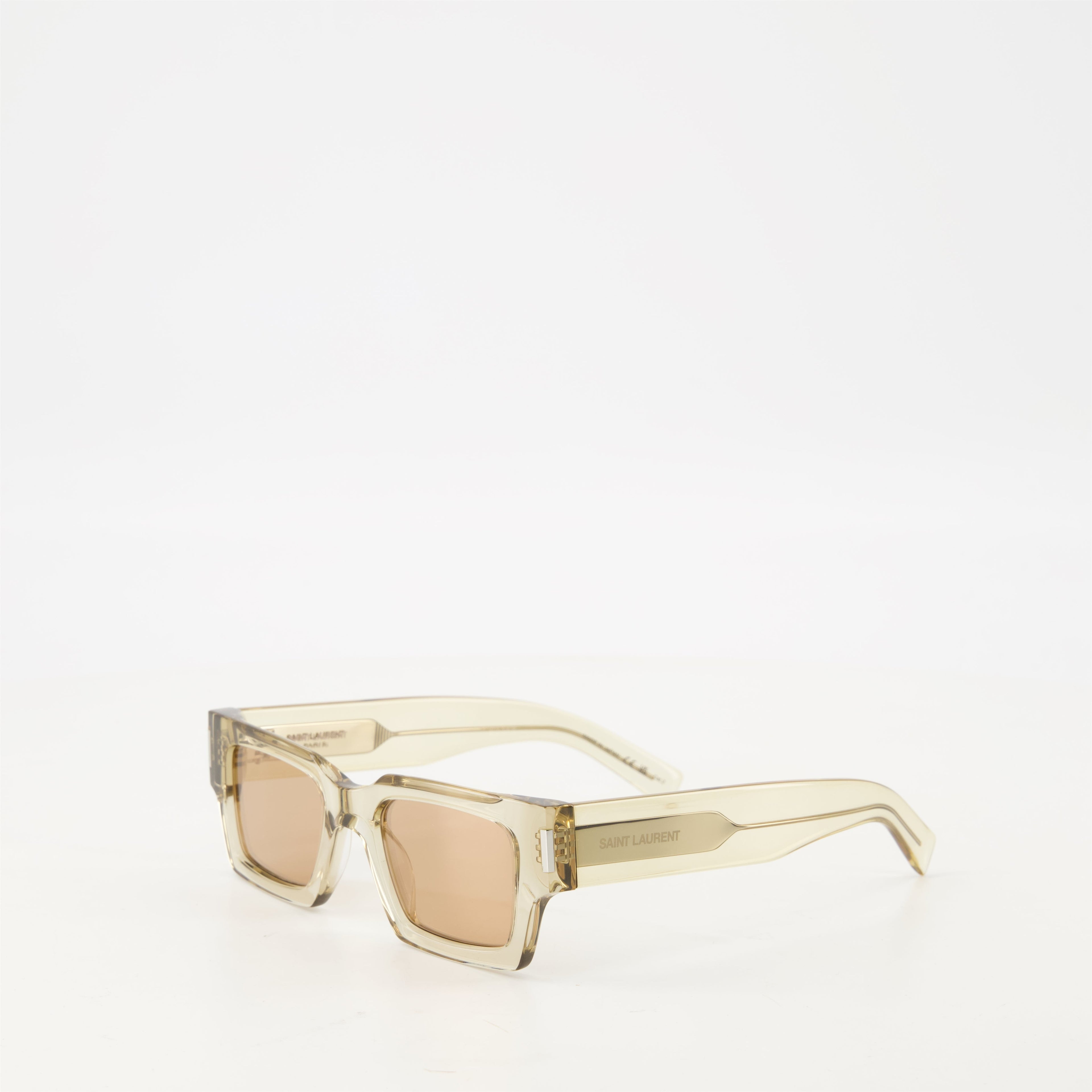 Image of SL 572 Beige Sunglasses by Saint Laurent for Unisex - Season Spring-Summer 2025 - Back View