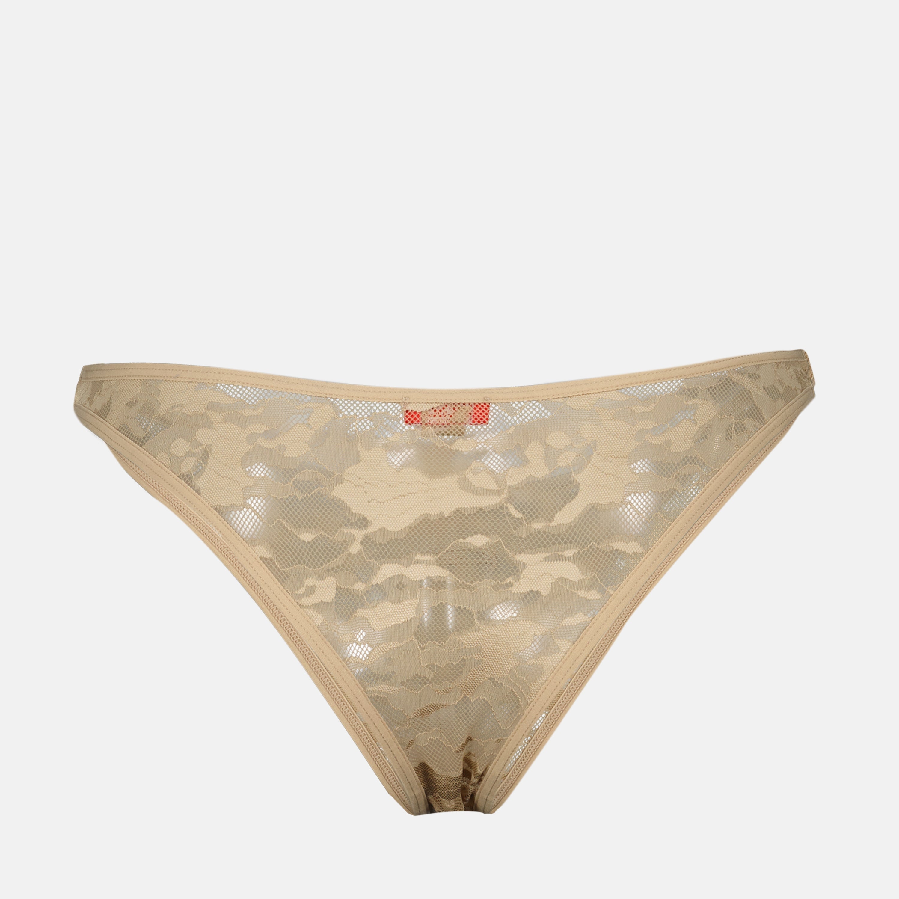 Lace Tanga, Beige Lingerie, Diesel Tanga, Women's Lingerie, Spring-Summer 2025