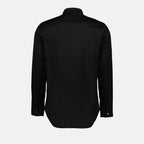 Dior black shirt, luxury cotton shirt, elegant men's shirt, high-end fashion, Autumn-Winter 2024 collection