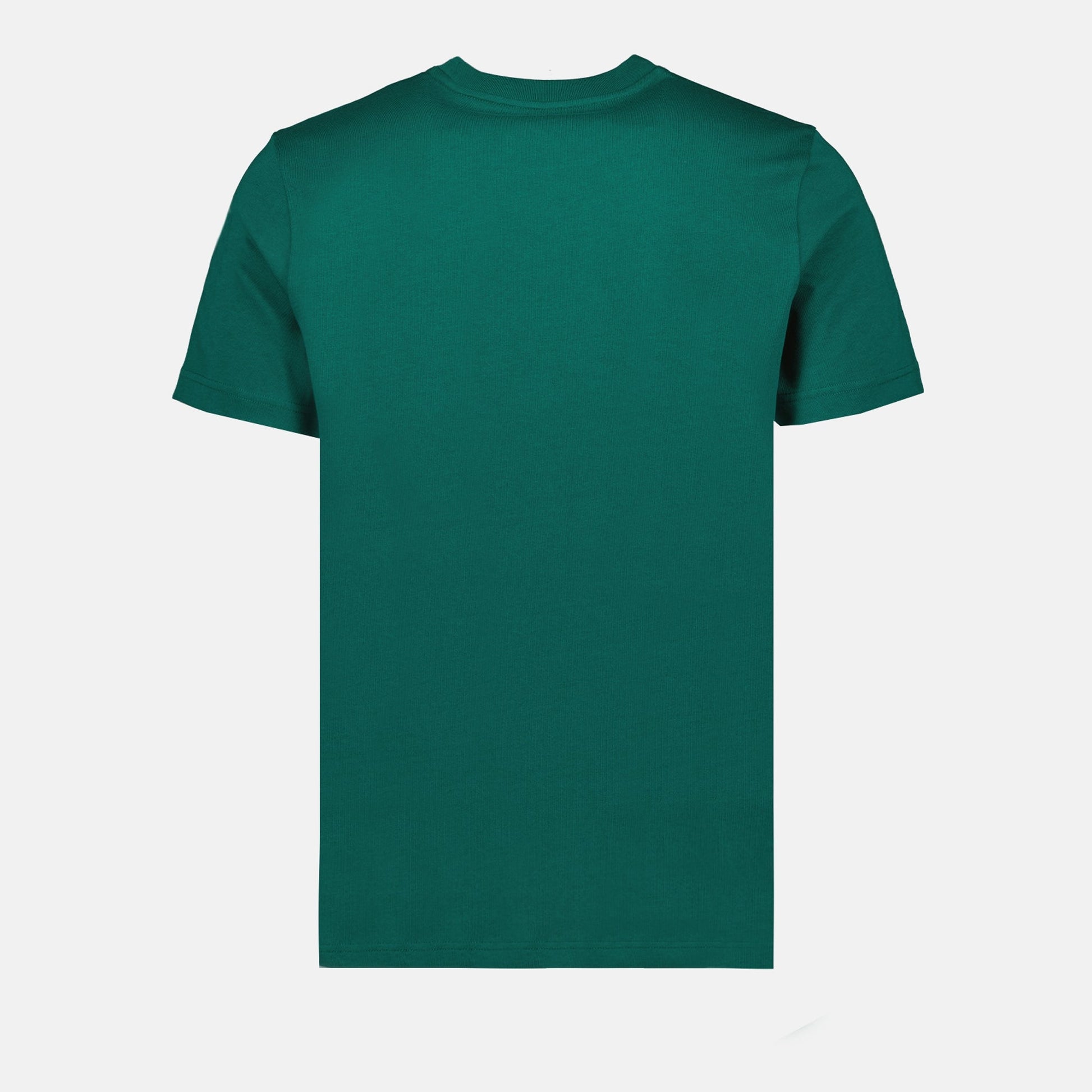 Moncler logo T-shirt, green T-shirt, round neck T-shirt, cotton T-shirt, Autumn-Winter 2024