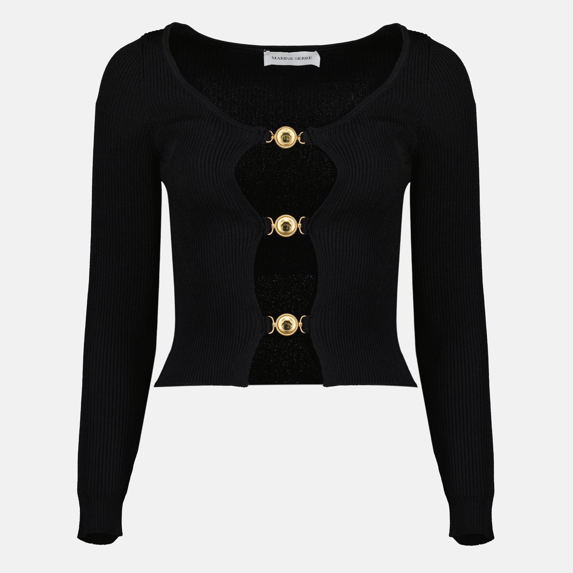 Cardigan Nero Cut-Out