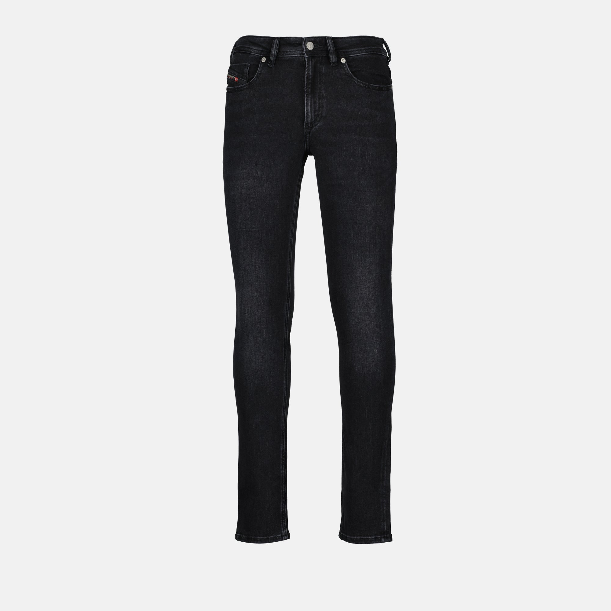 Diesel jeans, slim fit denim, black denim, five-pocket jeans, Jean Sleenker