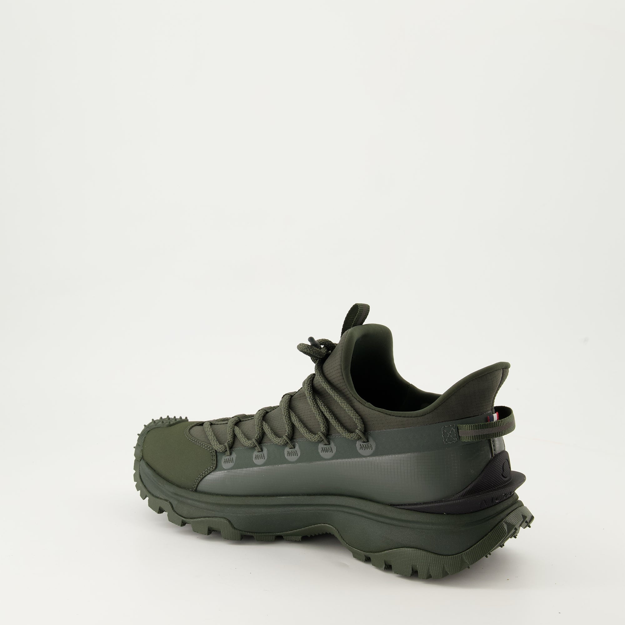 Trailgrip Lite sneakers, khaki sneakers, rubber tread sole, Moncler sneakers, luxury footwear