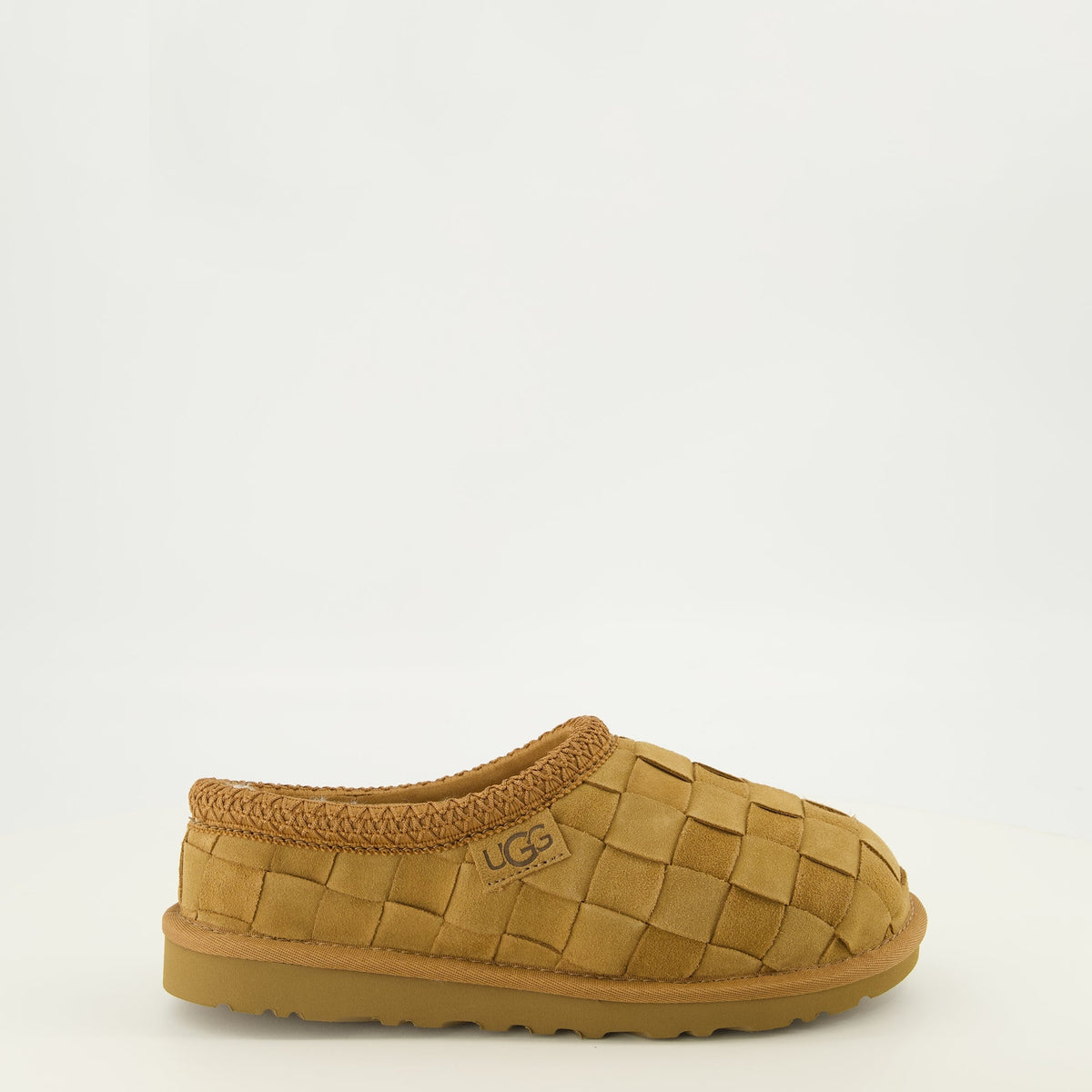 Tasman Woven 브라운 스웨이드 뮬