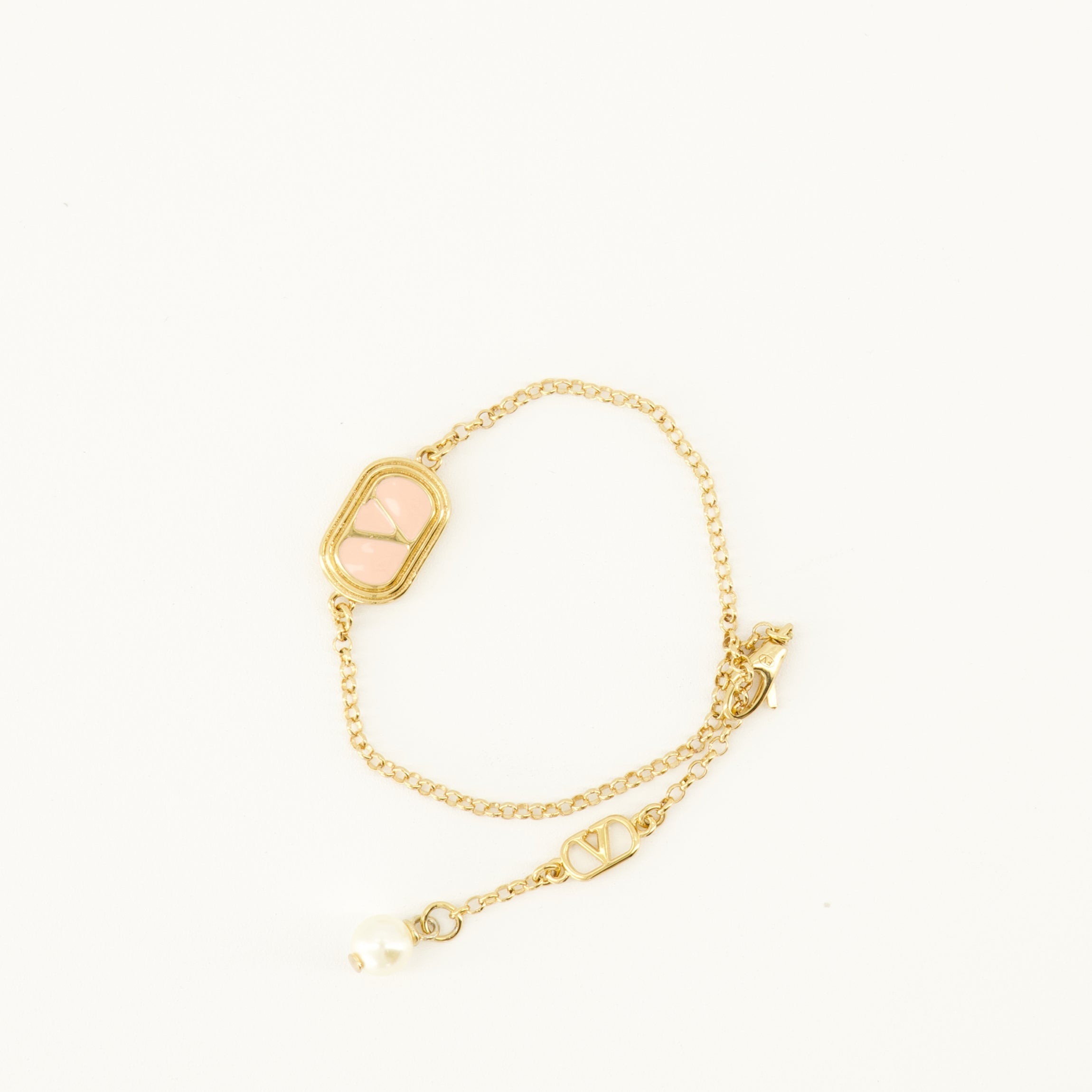 VLogo bracelet, Valentino Garavani, gold bracelet, designer accessories, adjustable jewelry