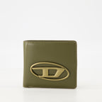 Diesel wallet, khaki leather wallet, unisex wallet, flap closure wallet, Spring-Summer 2025 collection