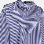 Image of Striped Navy Blouse by Ami PARIS for Unisex - Season Autumn-Winter 2025 - Product detail view 2
