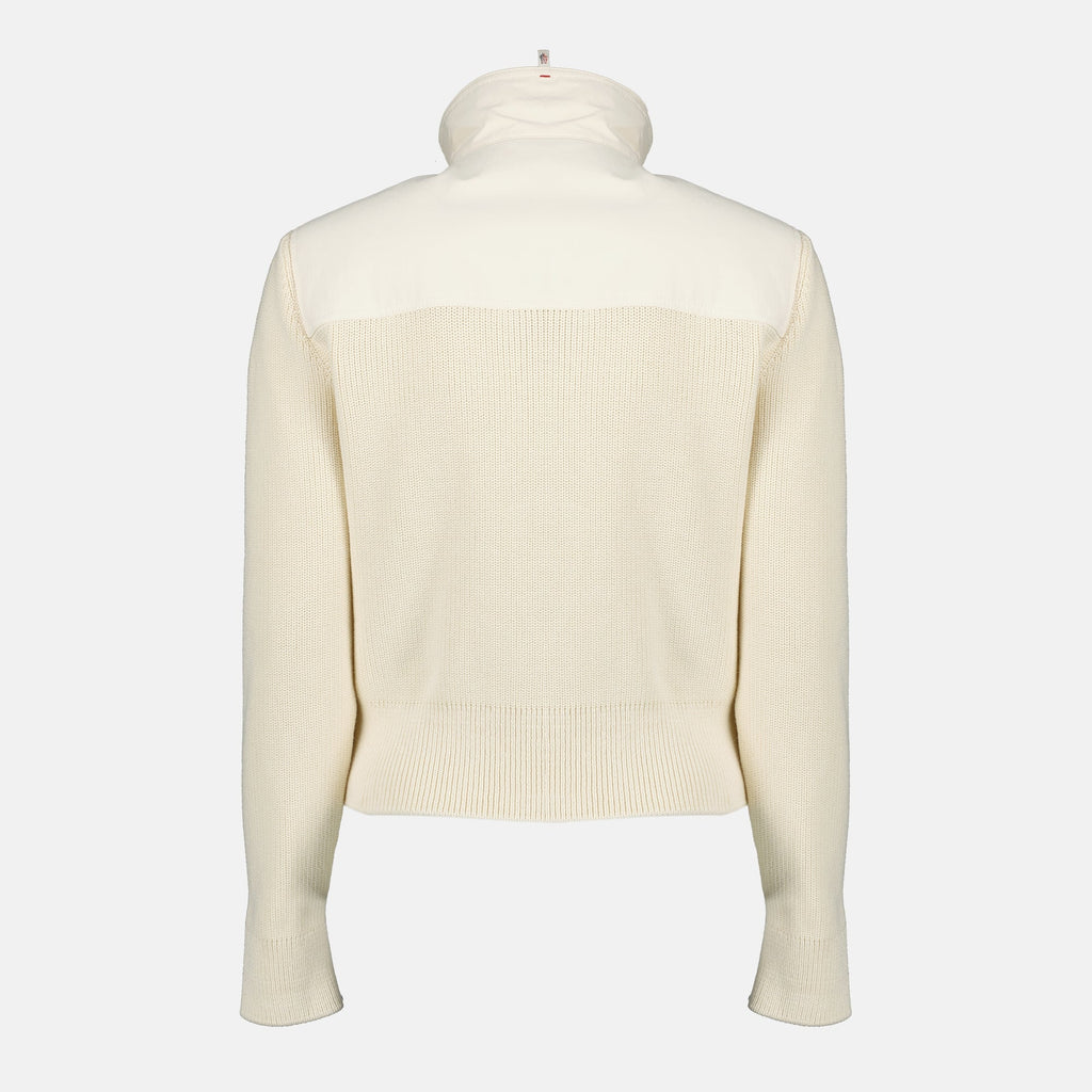 Bild der bi-material Cardiganjacke von Moncler Grenoble für Damen - Saison Frühling-Sommer 2026 - Rückansicht