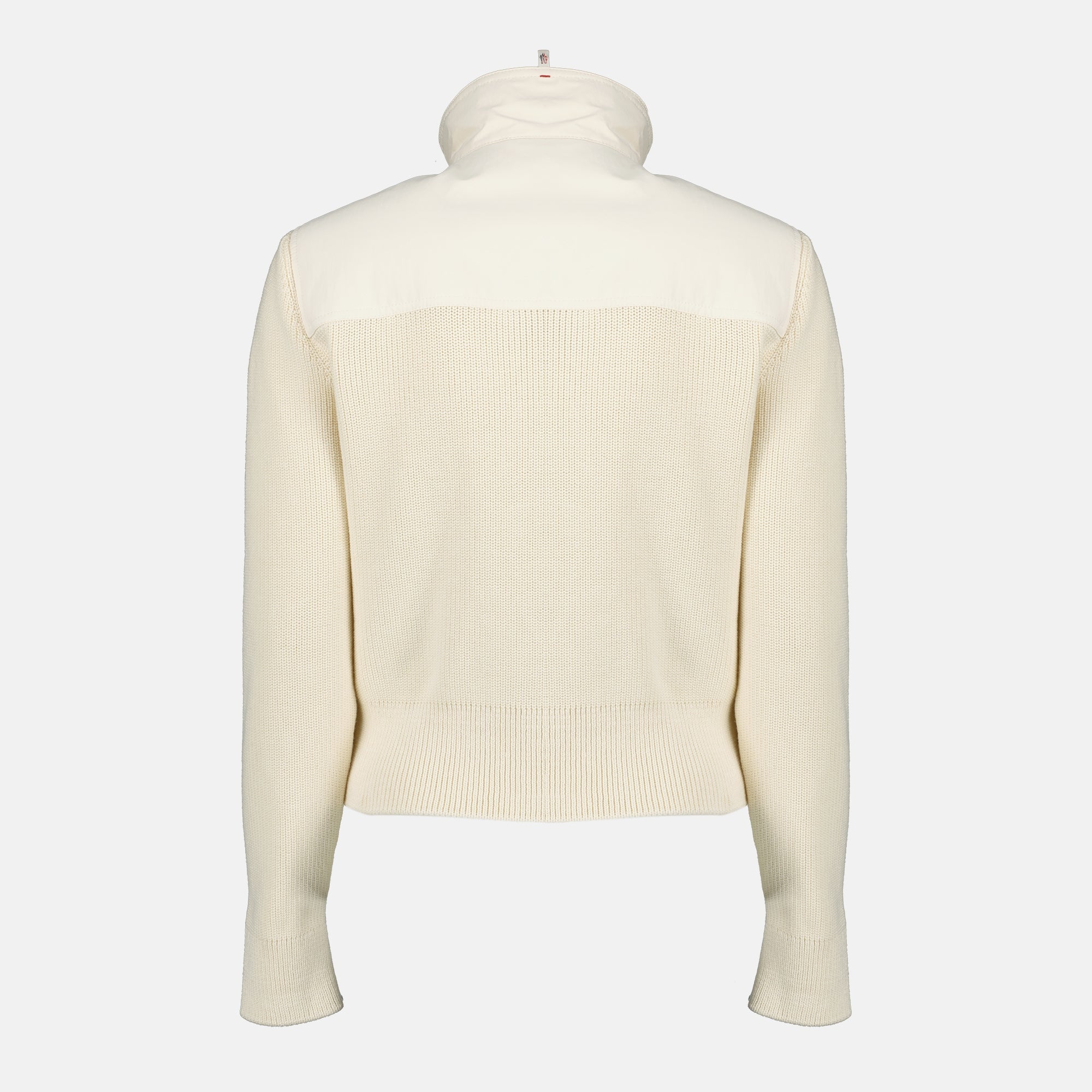 Image of Bi-Material Cardigan Jacket by Moncler Grenoble for Women - Season Spring-Summer 2026 - Back View