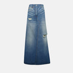 Image of Long Denim Skirt MM6 by Mm6 for Women - Season Spring-Summer 2025 - Front View