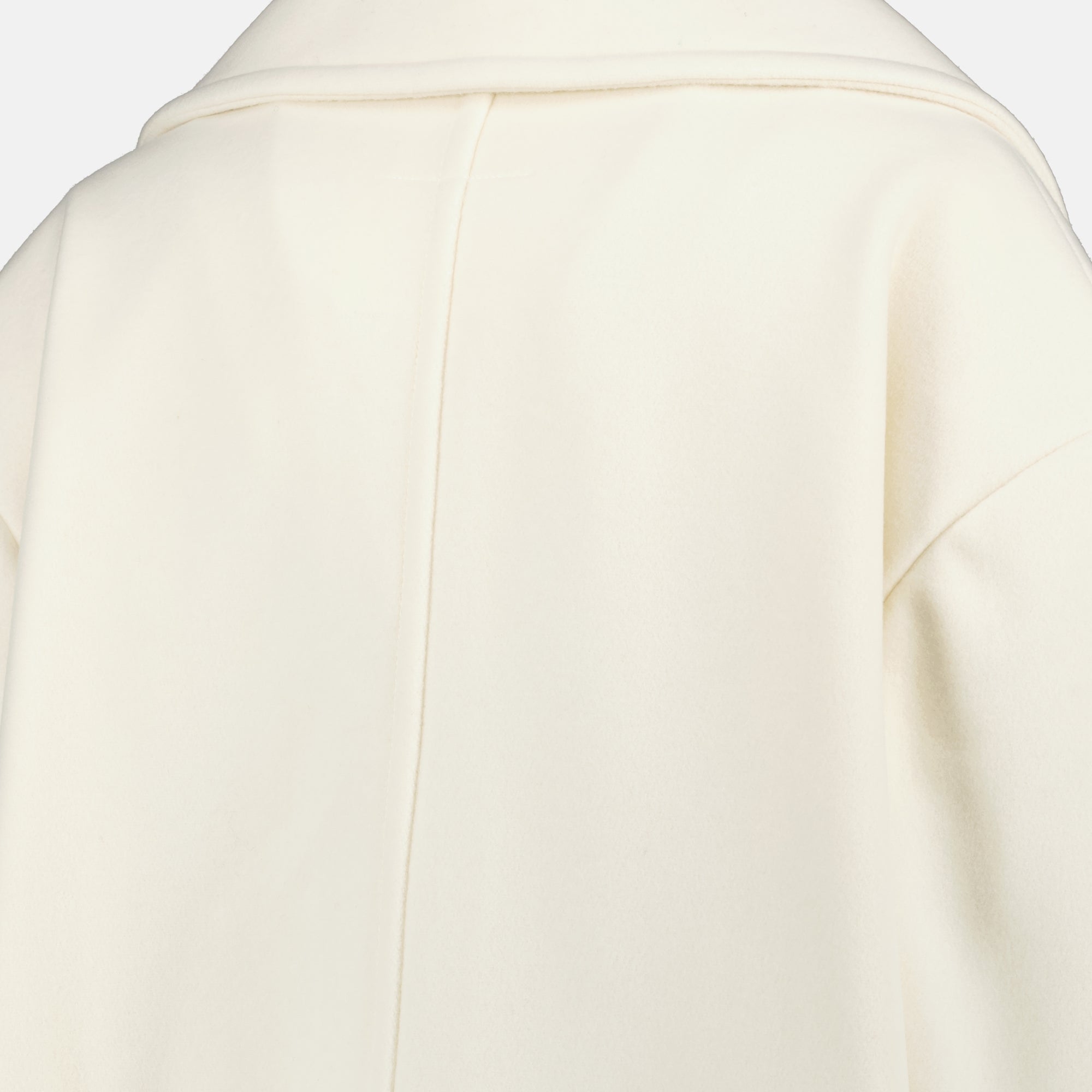 Image of White Wool Coat by Mm6 for Women - Season Autumn-Winter 2025 - Product detail view 3