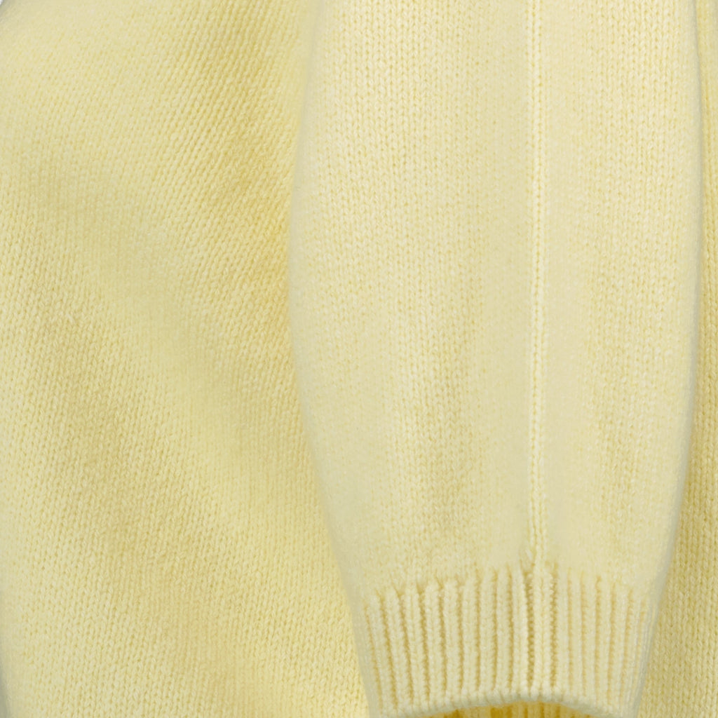 cashmere pullover, short sleeve sweater, yellow pullover, Khaite Davin, Spring-Summer collection