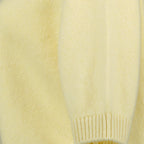 cashmere pullover, short sleeve sweater, yellow pullover, Khaite Davin, Spring-Summer collection