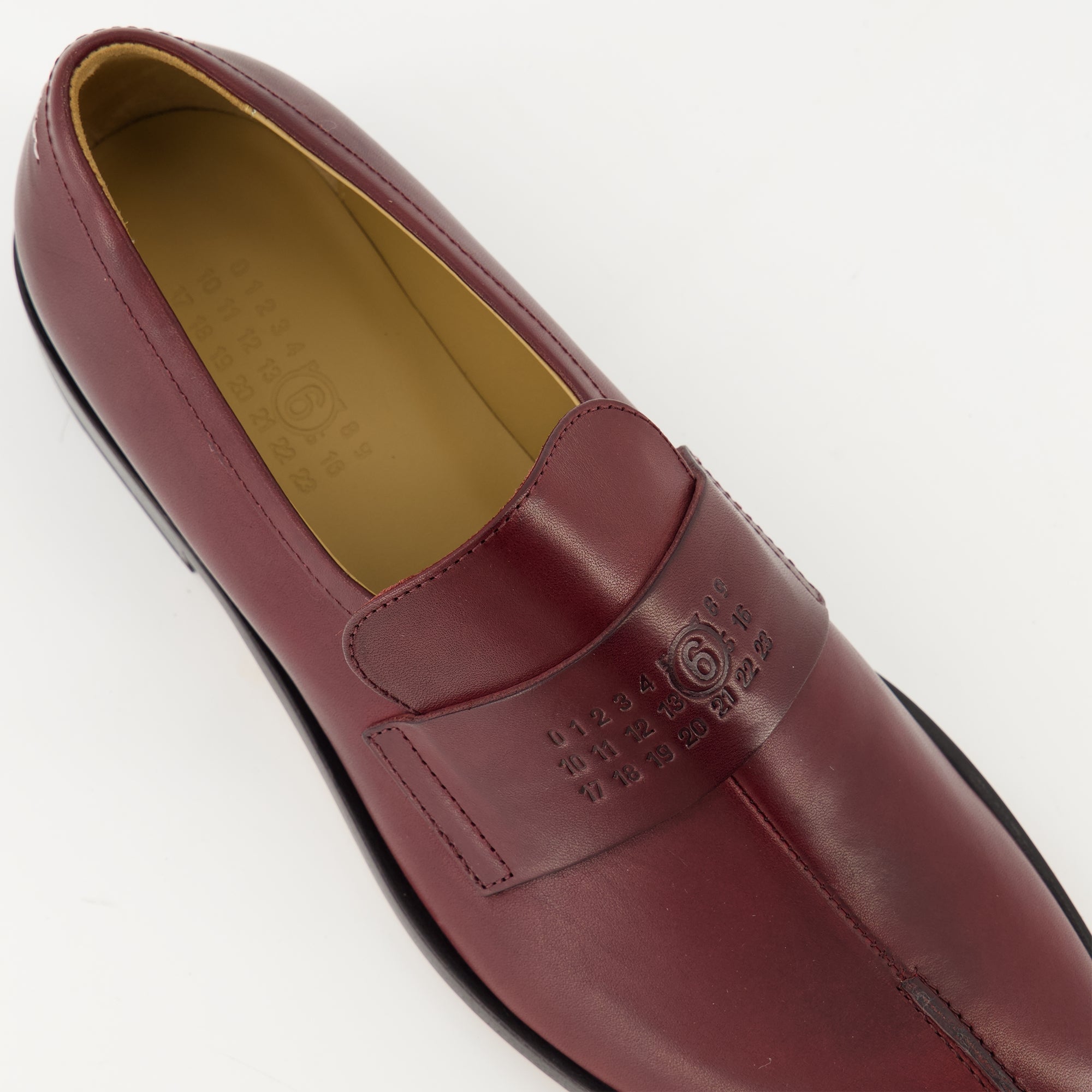 Moccasins, Mm6, Bordeaux shoes, Smooth calf leather, Elegant footwear